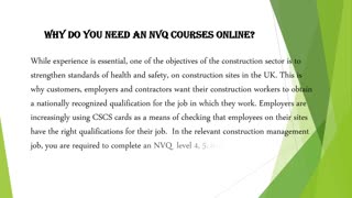HOW TO CHOOSE NVQ Courses
