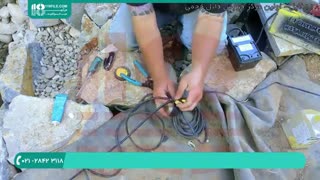 آبنما سنگی - نور پردازی آبنما