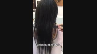 آموزش المنت مو و صافی موها _ آموزشگاه آرایشگری شرمین