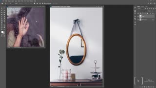 آموزش رایگان فتوشاپ : ایجاد تصویر درون آینه در فتوشاپ لرنینگ24 - l24.ir