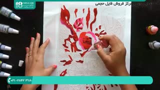 ویترای روی شیشه - آموزش کشیدن گل رز  روی شیشه
