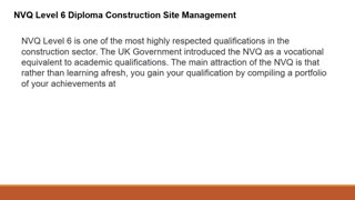 NVQ Level 6