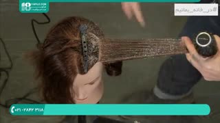 شینیون مو -آموزش براشینگ مو کوتاه دخترانه