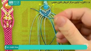 مکرومه بافی دستبند - آموزش ساخت دستبند مکرومه
