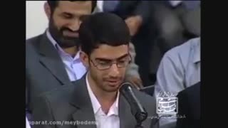 شعر خوانی طنز یک جوان نزد رهبر-آخر خنده