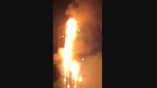 آتش سوزی برج شارجه امارات