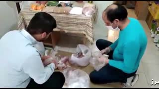 توزیع سبدکالا بین 150 خانوار نیازمند توسط مرکز نیکوکاری اصناف کشاورزی البرز