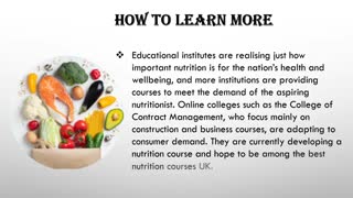 Ways to Improve Your Nutrition | Best Nutrition Courses UK