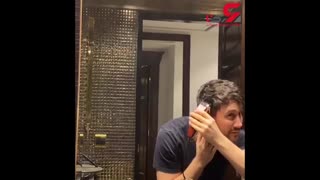 کوتاهی مو به سبک شاهرخ استخری در قرنطینه