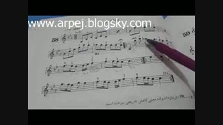 ادامه نت خوانی ترانه فارس - از کتاب شیوه سنتور نوازی-