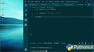 کار با فایل های zip در پایتون