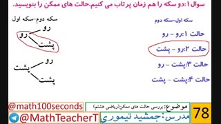 ریاضی هشتم-فصل هشتم-درس چهارم-بررسی حالت های ممکن