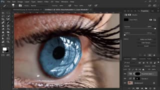 رنگی کردن چشم در فتوشاپ