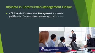 Diploma in construction management