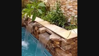 ساختن آبنما هنرماست آبنماهای مناسب در داخل استخر رستوران محوطه ویلا پشت بام شهرک باسنگهای مالون لاشه کوهی صخره ای