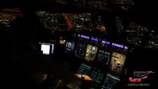 فرود بسیار تماشایی ایرباس A380 هواپیمایی اتحاد