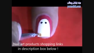 manicure-1040 - طراحی روی ناخن به شکل پنگوئن های رنگی