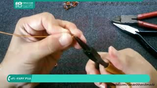 ساخت دستبند ساده با سیم مسی و مهره