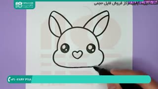 نحوه نقاشی کردن ساده خرگوش با هویج