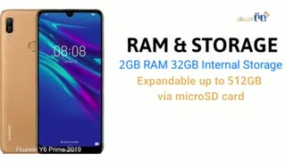 مشخصات فنی گوشی هواوی مدل Y6 Prime 2019