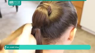 آموزش بافت مو دخترانه مدل دم اسبی و قلبی