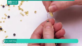 آموزش ساخت دستبند کریستالی با سنگ های سفالی