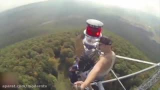 پارکور و حرکات نمایشی و خطرناک در ارتفاع