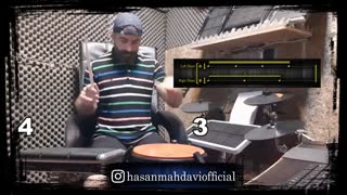 تمرین تمرکزی استیک درام جهت شناخت تایمینگ تعداد ضرب در یک میزان