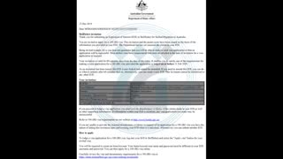 گوشه از موفقیت سلکت ویزا در اخذ دعوت نامه ویزای سرمایه گذاری استرالیا