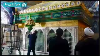 گل آرایی حرم مطهر حضرت فاطمه معصومه