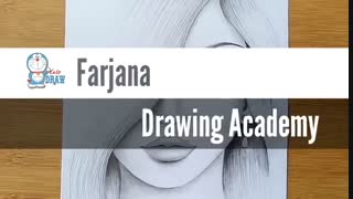 آموزش گام به گام طراحی با مداد "چهره دختر"