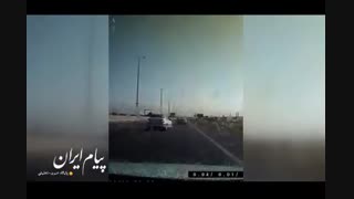 خواب آلودگی راننده و تصادف شدید در جاده کاشان