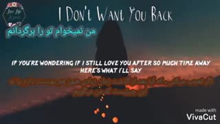 I'll , I Don't Want You Back , Persian Sub ( برادر نو مین وو )