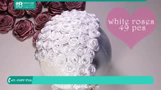 ایده های عروسی (ساخت گل های دسته گل با ربان)