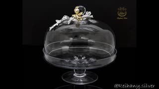 شیرینی خوری نقره، میوه خوری نقره، ظروف کریستال و نقره، نقره ریحانی