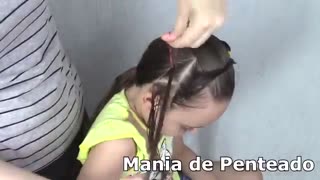 آموزش مدل مو بچه گانه دختر مثلثی با کش- مومیس مرجع و مشاور مو