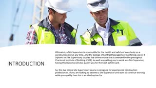 Site Supervisor Course