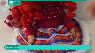 آموزش بافت عروسک دخترانه با دومیل و قلاب