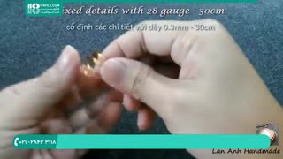 ساخت زیورآلات با سیم مسی و مهره رنگی