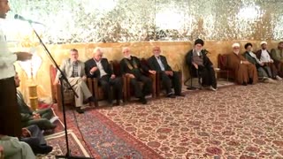 شعرخوانی جواد اسلامی در خصوص واقعه گوهرشاد در محضر رهبر انقلاب