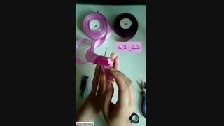 گل رز ساده با ربان بدون دوخت (No Sew Ribbon Rose Flower)
