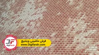 فرش ماشینی وینتیج ترک کاشان – طرح سرامیکی زمینه کرم کد ۲۲۴۱۰۳