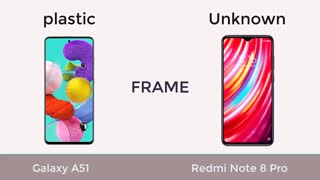 مقایسه شیائومی ردمی نوت 8 پرو با گلکسی A51 سامسونگ