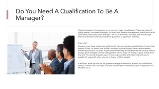 Management Qualifications