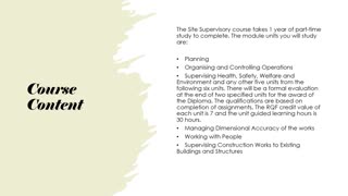 Site Supervisor Course