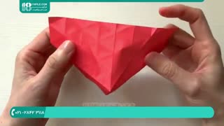 آموزش ساخت اوریگامی سه بعدی به شکل قلب
