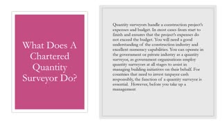 Quantity Surveyor