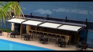 حقانی 09380039391-بهترین سقف ریموتدار تراس کافه-زیبانرتیرن سایبان برقی محوطه کافه رستوران