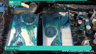 آموزش صفر تا صد نقاشی با رزین اپوکسی بر روی کاشی