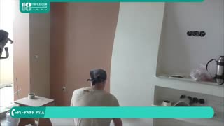 کناف کاری-6. نصب کناف پشت تلویزیون-فرعی